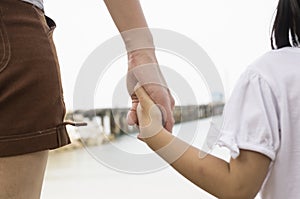 Love relationship care parenting heart outdoor hands concept