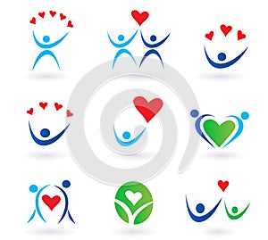 Love, relationship and community icons