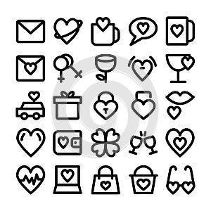 Love & Romance Colored Vector Icons 7