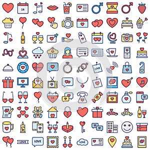 Love and Romance Vector Icons set which can easily modify or edit