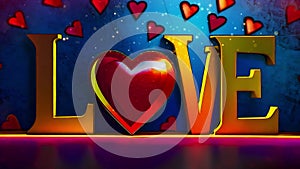 Love romantic background ,valentine background animation, Romantic girl, hearts, wallpaper