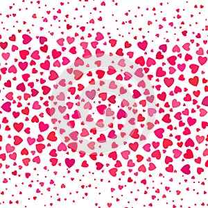 Love romantic background witn colorful hearts, vector Valentines