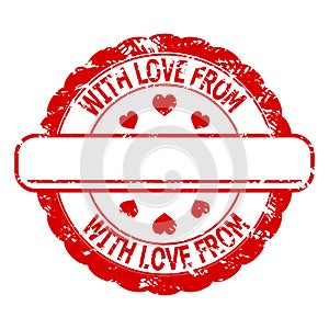 With love from rubber stamp, texture seal