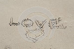 Love in sand