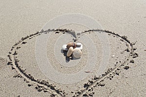 Love in sand