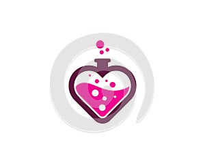 Love Science Lab Icon Logo Design Element