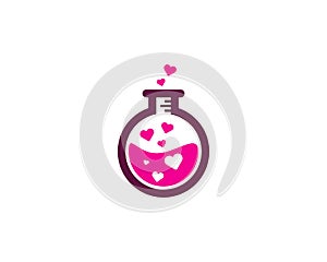 Love Science Lab Icon Logo Design Element