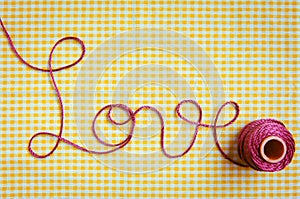 Love Script in Crochet Yarn