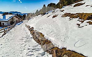 love sentences written in the snow