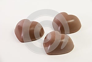 Love shape chocolate