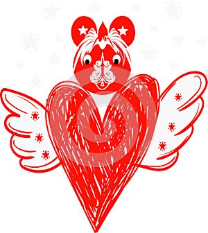 Love shape santa clip art