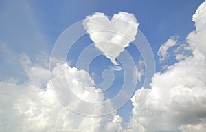 Love shaped cloud