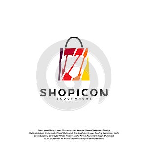 Love Shop Logo Template Design Vector