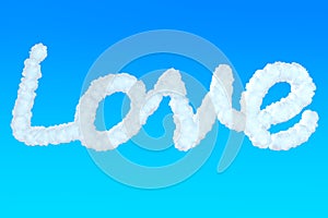 Love Sign from clouds