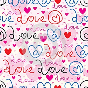 At love sign seamless pattern