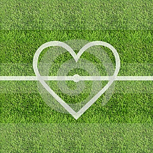 Love soccer grass field background