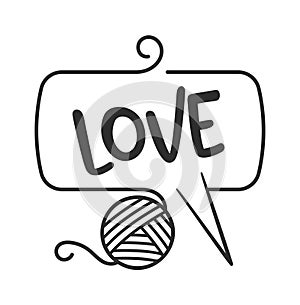 Love speech bubble frame design