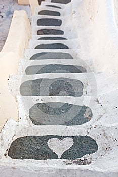 Love steps in Santorini - Oia