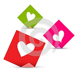 Love sticky notes set