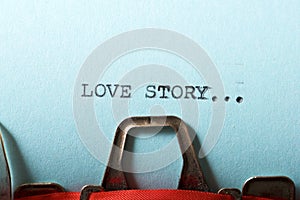 Love story concept view