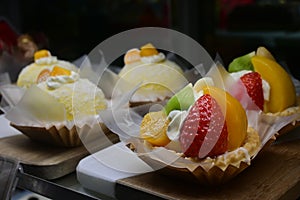 Love Strawberry sponge cake tart