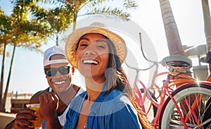 We love summer. Cropped portrait of an affectionate young couple spending a summers day outdoors.