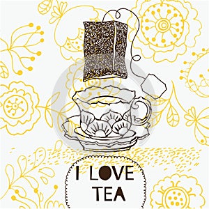 Love tea background