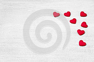 Love time - wedding, valentines, mother day, love card - 7 hearts on white background