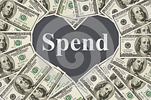 The love to spend money message photo
