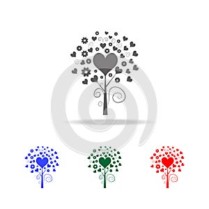 love tree with hearts icon. Elements of Valentine's Day in multi colored icons. Premium quality graphic design icon. Simple icon