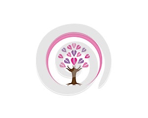 Love tree icon vector illustration