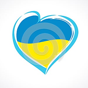 Love Ukraine emblem, greetings card