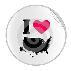 Love USA Sticker (STICKER SERIES)