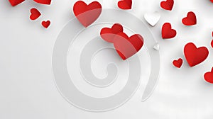 Love on Valentine\'s Day. Background and wallpaper. Hearts border like frame