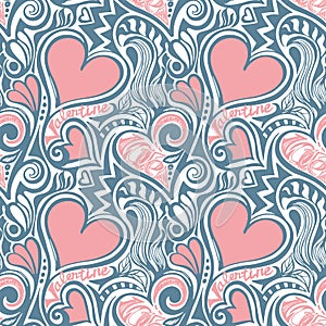 Love Valentine seamless pattern