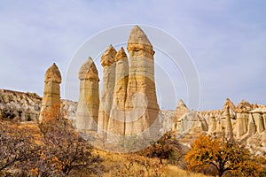 Love valley in autumn, Cappadocia, Turkey