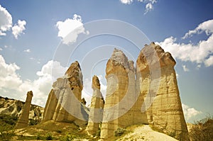 Love valley in capadocia photo