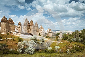 Love valley Goreme Cappadocia Turkey summertime