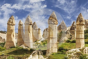 Love valley in Goreme national park. Cappadocia