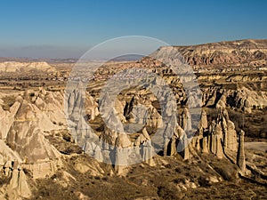 Love Valley Rock Pillars in Cappadocia, Turkey