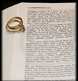 Love verse with rings