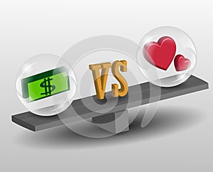 Love vs money