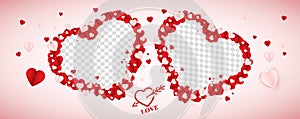 Love or Wedding Social Media Banner Cover Vector Template Design