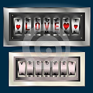 Love wins, slot machine. Vector.