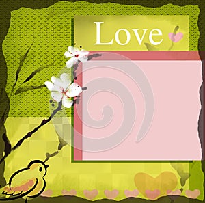 Love wish card blank