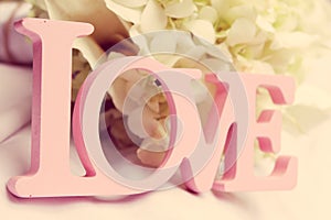 Love word as wedding detail