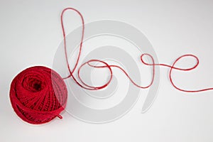 Love word written with thread