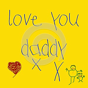 Love you daddy vector