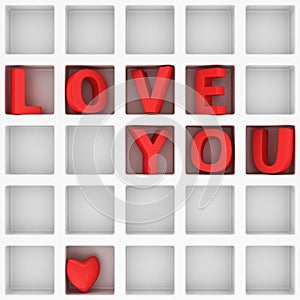 Love You in grid