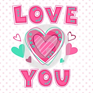 Love you lettering template